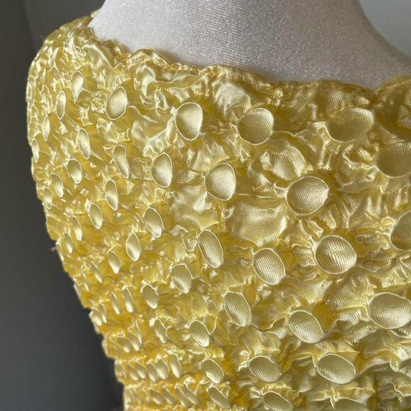 Vintage Y2K Butter Yellow Magic Popcorn Top Shirt Bubble Stretch Clean Girl 90's - Picture 6 of 6